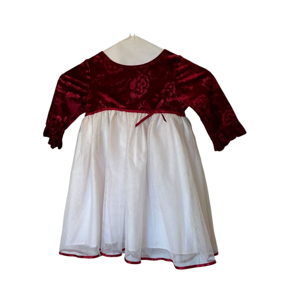 Pastourelle by Pippa & Julie Red and White Dress Girls’ Size 24 Month Christmas